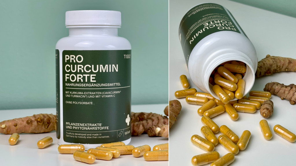 Kurkuma Kapseln mit Wirkung Pro Curcumin Forte von TISSO We live vegan.
